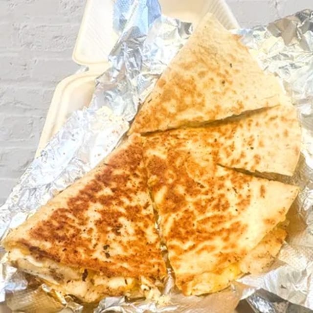 Chicken and Cheese Quesadilla.